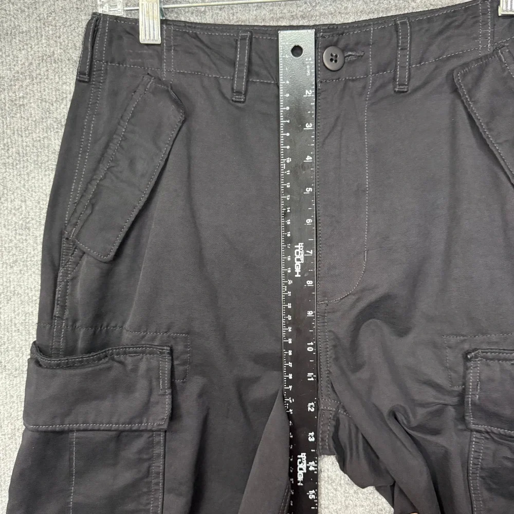 American Eagle Cargo Pants Mens 28x28 Black Flex Relaxed Wide Leg Fits 30x24